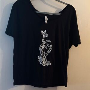 CVG Skeleton Hand Butterfly Slouchy Tee
